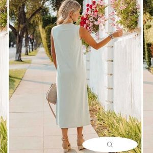 Vici sleeveless midi dress ivory size small never worn